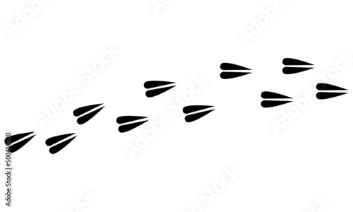 Paw print. Icon set. Vector illustration EPS10