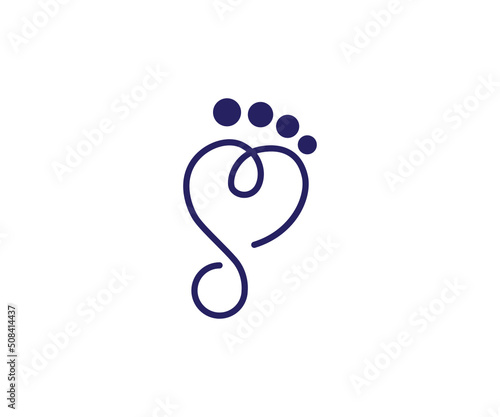 Creative Foot Logo Template SVG