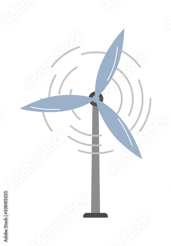 Running wind generator Environment Icon. Vector illustration