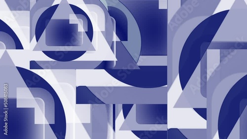 Blue Geometry. Abstract Looped Background