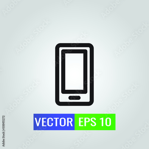 icon illustration of Mobile Phone On White Background - Single high quality outline black style for web design or mobile app.