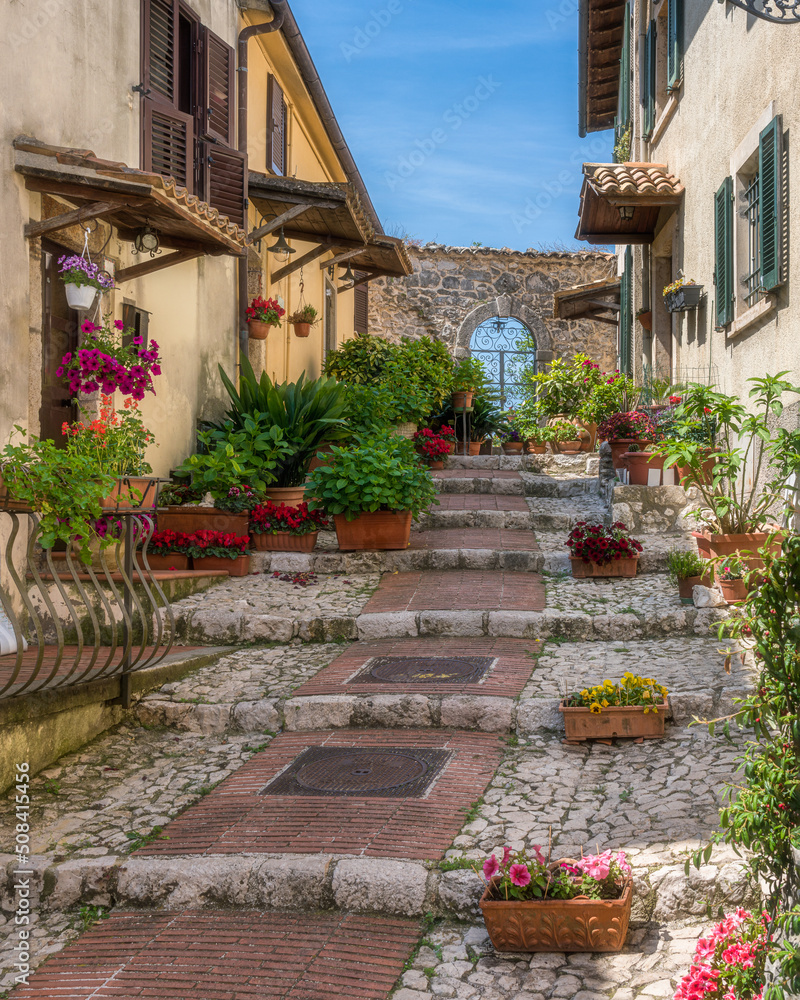 The beautiful village of Veroli, near Frosinone, Lazio, central Italy.