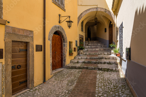 The beautiful village of Veroli, near Frosinone, Lazio, central Italy. © e55evu