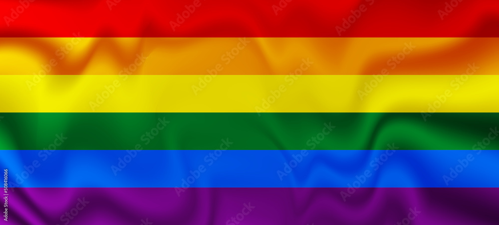 Flag LGBT squared icon, badge or button. Template design, vector illustration. Love wins. LGBT symbol in rainbow colors. Gay pride silk textile background Flag LGBT squared icon, badge or button. Template design, vector illustration. Love wins. LGBT symbol in rainbow colors. Gay pride silk textile background