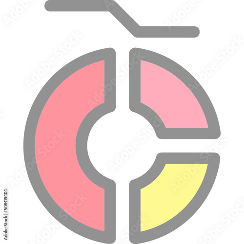 Marked Donut Chart Icon