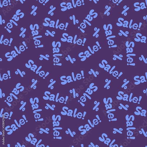 Sale seamless pattern for packaging and wrapping paper and hobbies and shops and cards