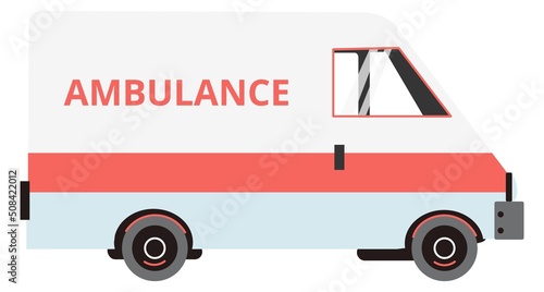 Ambulance icon. First aid car. Medical emergency transport