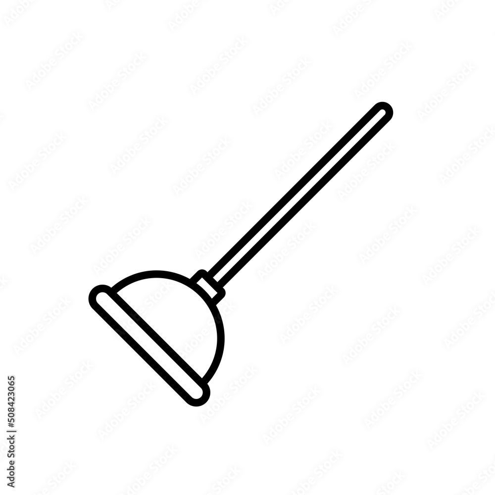 Plunger line icon Plunger line icon