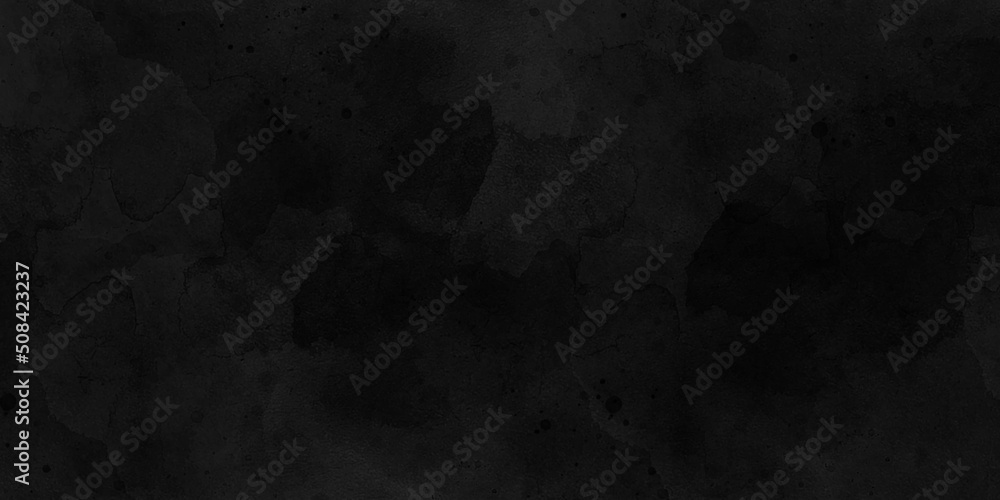 Close up retro plain dark black cement concrete wall background texture for show or advertise or promote product and content on display and web design element concept decor.