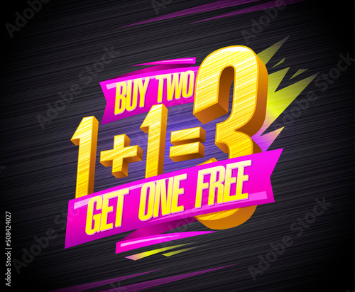 Buy two get one free sale banner design