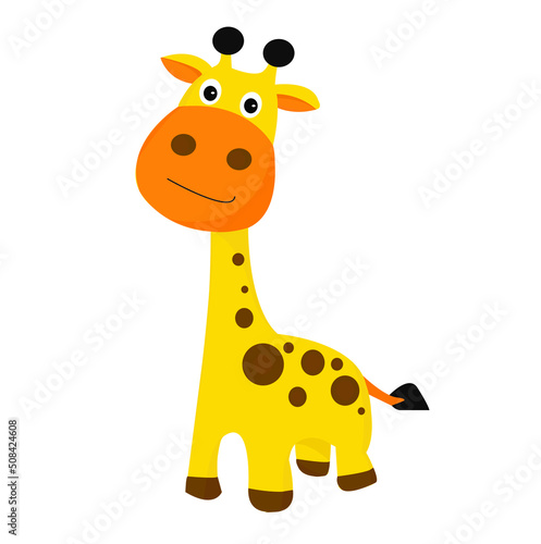 Vector image of a giraffe  herbivore  animal  design  art  symbol  logo  Illustrator  on white background