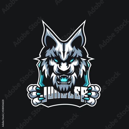 wolf vector mascot logo design.
