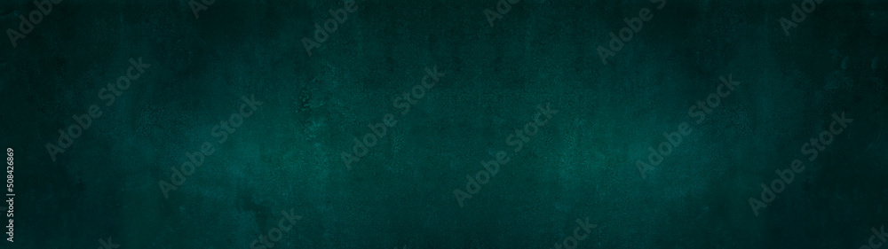 Dark green turquoise colored colorful grunge old aged retro vintage stone concrete cement blackboard chalkboard wall floor texture - Abstract background banner panorama pattern design template