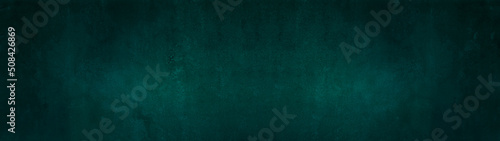 Dark green turquoise colored colorful grunge old aged retro vintage stone concrete cement blackboard chalkboard wall floor texture - Abstract background banner panorama pattern design template