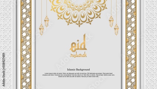 Arabic elegant luxury ornamental islamic background with islamic pattern decorative ornament Premium Vector