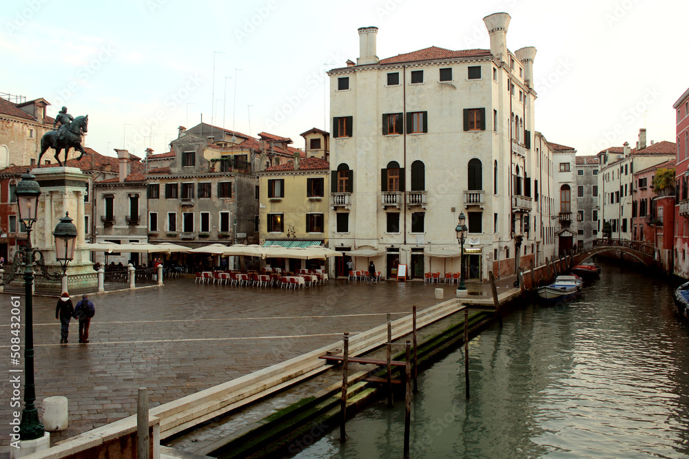 Venice city view. Famous tourist destinations. Beautiful architecture of Italy. 