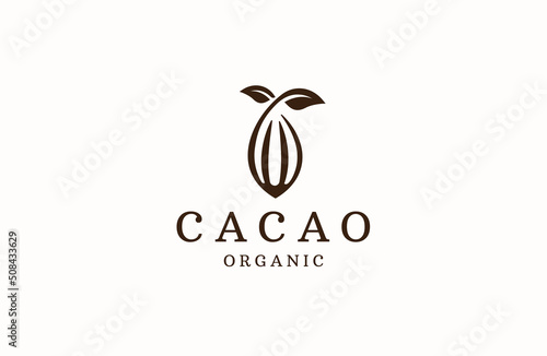Cacao logo icon design template flat vector