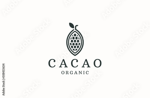 Cacao logo icon design template flat vector