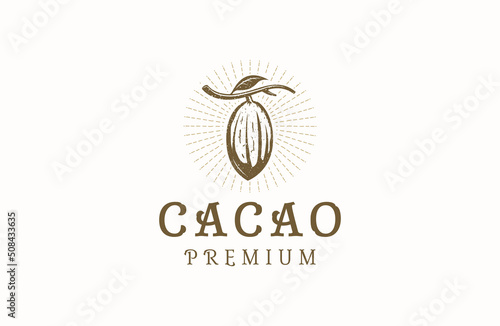 Cacao logo icon design template flat vector