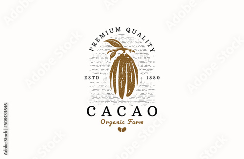 Cacao logo icon design template flat vector