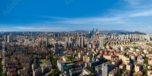 Aerial photography of the city scenery of Qingdao, China