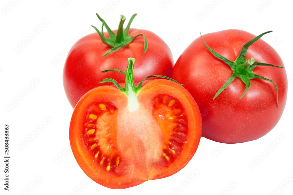ripe tomatoes on a white background. the concept of cooking tomato sauce. red vegetables on a light texture. juicy pink tomatoes on the table ripe tomatoes on a white background. the concept of cooking tomato sauce. red vegetables on a light texture. juicy pink tomatoes on the table