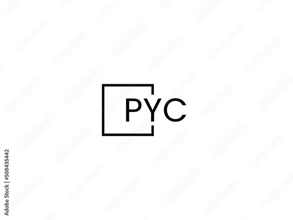 PYC Letter Initial Logo Design Vector Illustration PYC Letter Initial Logo Design Vector Illustration