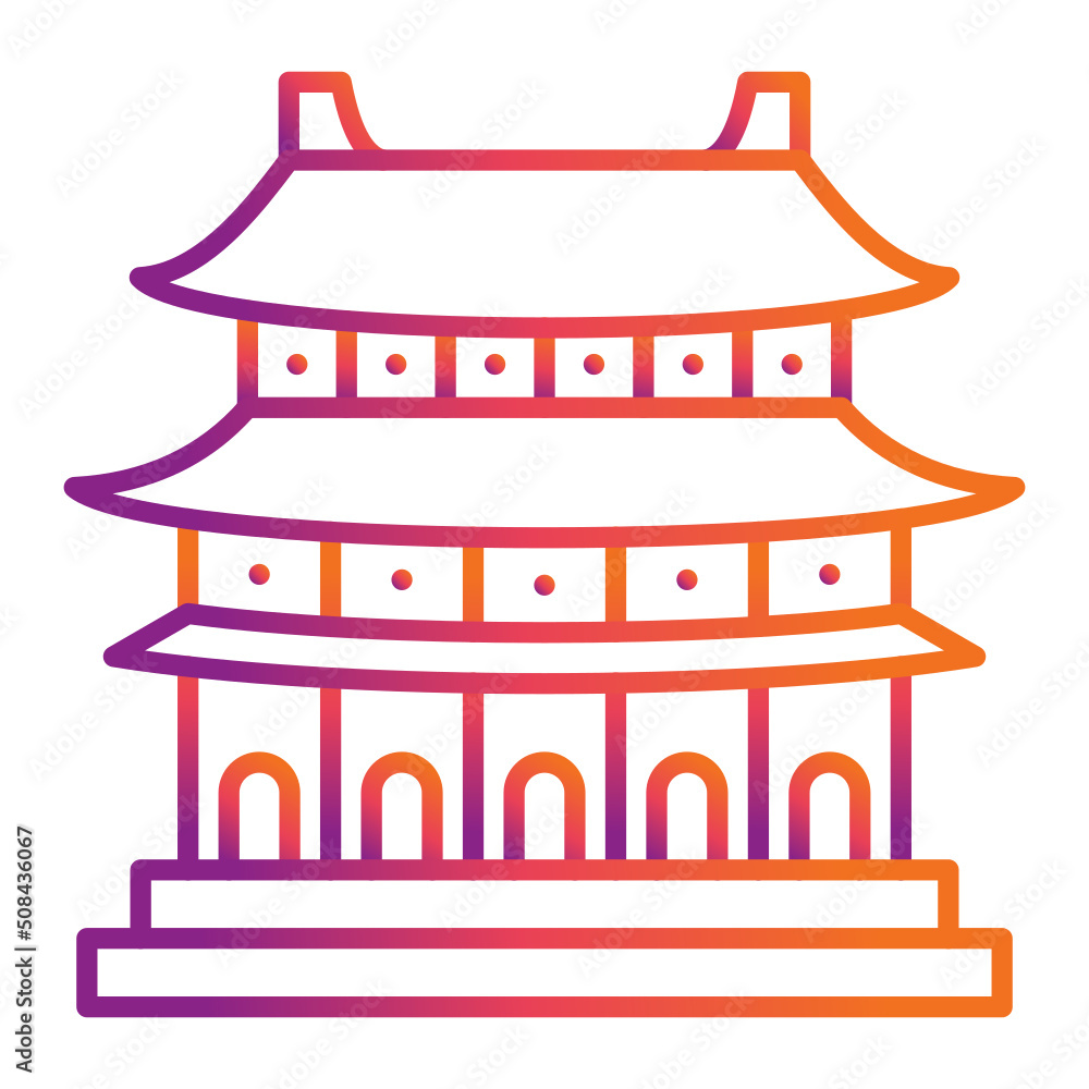 Fototapeta premium Forbidden City Icon