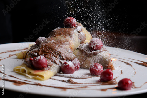 cake with cherries