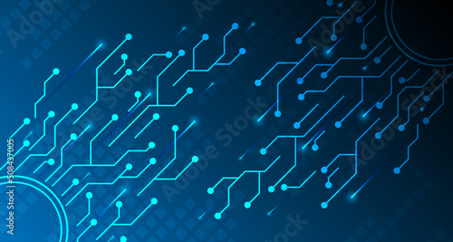 Abstract electric technology circuit lines. futuristic connection digital data background. EP.24