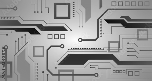 Abstract Futuristic Technology Communication Concept Circuit Board Pattern Vector Background EP.2