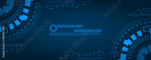 Geometric abstract technology background - future lines and dots connection digital data and big data concept EP.24