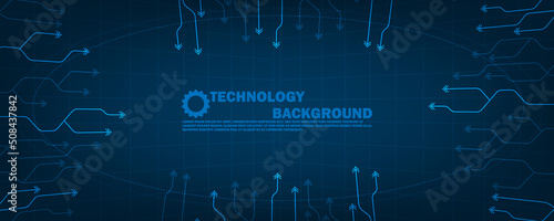 Geometric abstract technology background - future lines and dots connection digital data and big data concept EP.35