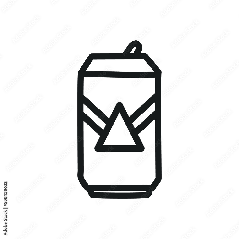 Soda can outline icon .