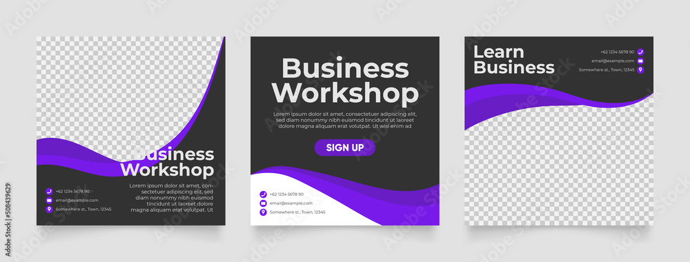 Social media template business agency for digital marketing and business sale promo. furniture or fashion advertising. promotional banner vector frame