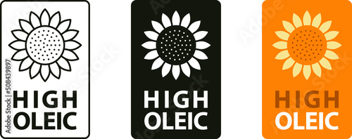High oleic icon , vector illustration