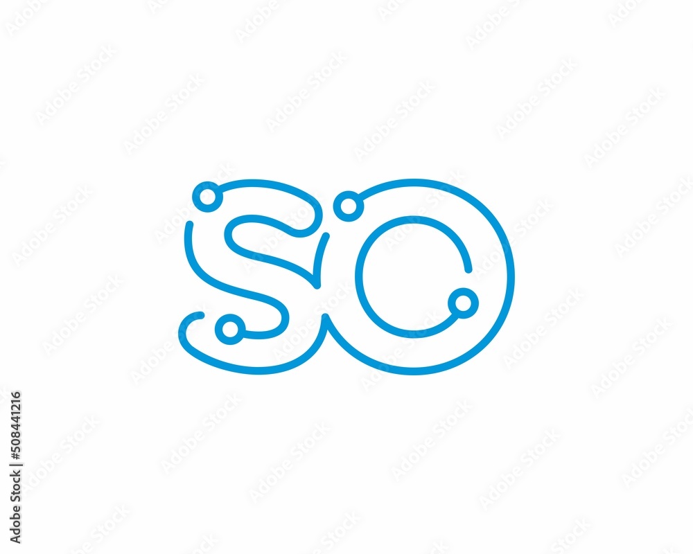 Abstract Letters SO Logo Design Template 001 Abstract Letters SO Logo Design Template 001