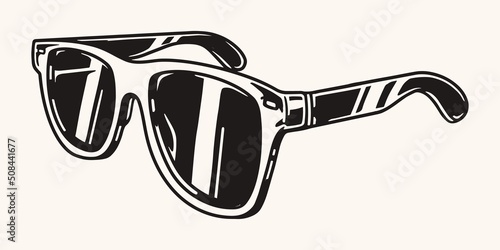 Sunglasses Accessory vintage monochrome sketch