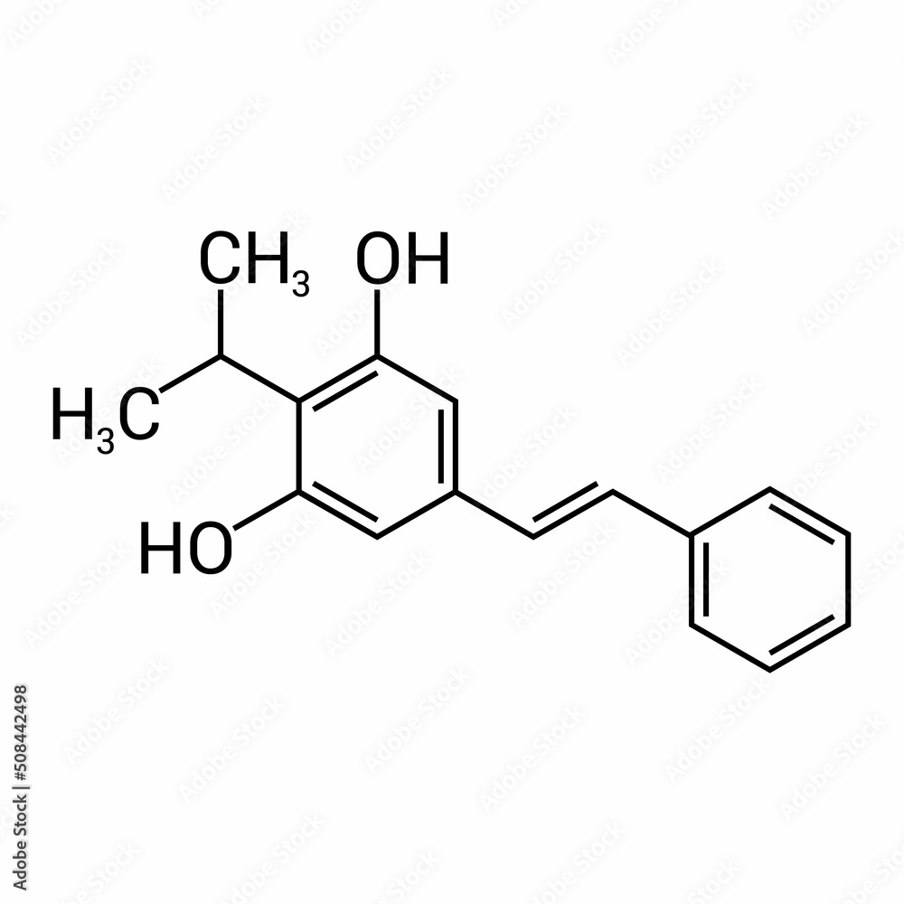 chemical structure of Benvitimod or tapinarof (C17H18O2) chemical structure of Benvitimod or tapinarof (C17H18O2)