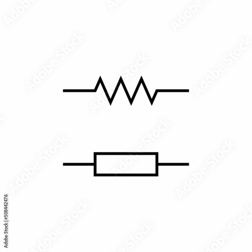 Canvas Print two different symbol of fixed resistor