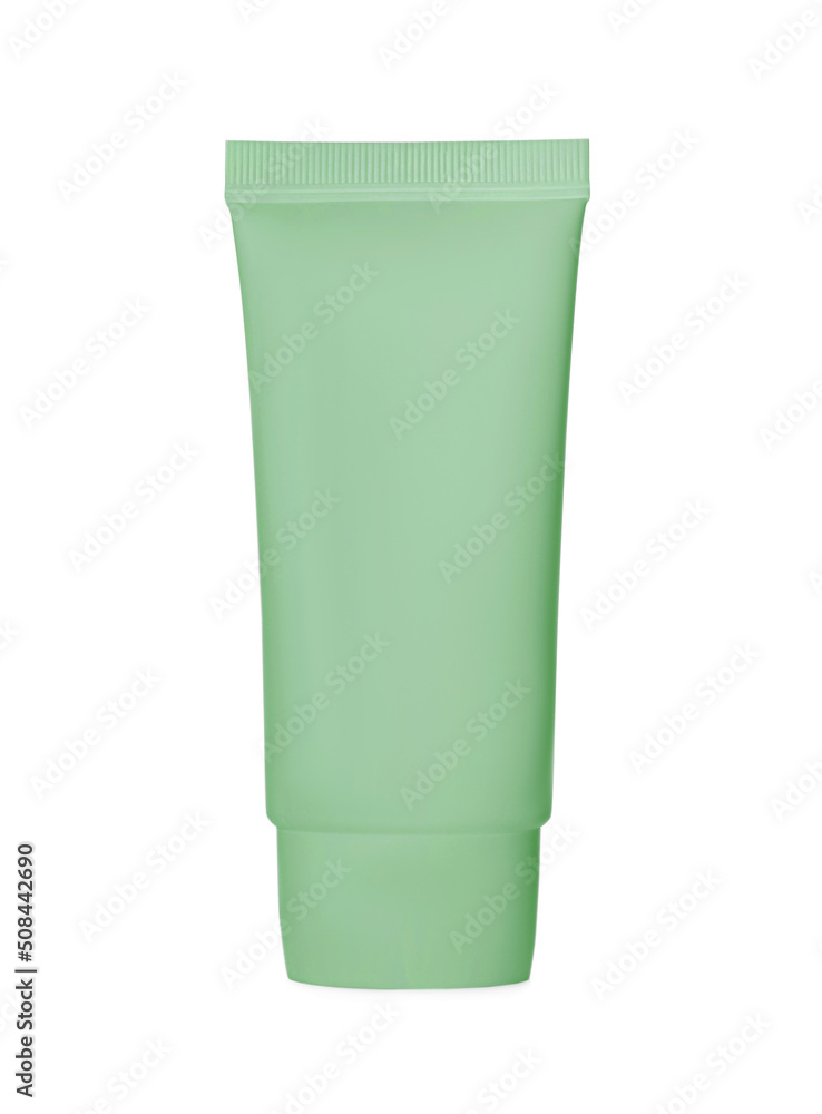 Blank tube of cosmetic product isolated on white Blank tube of cosmetic product isolated on white