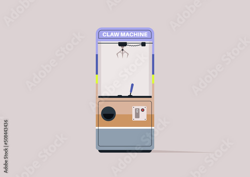 An empty claw machine, an entertainment concept