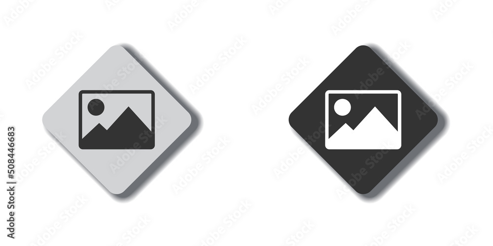Picture icon. Image symbol. Flat vector illustration. Picture icon. Image symbol. Flat vector illustration.