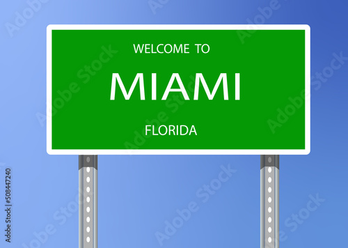  Vector Signage-Welcome to Miami, Florida