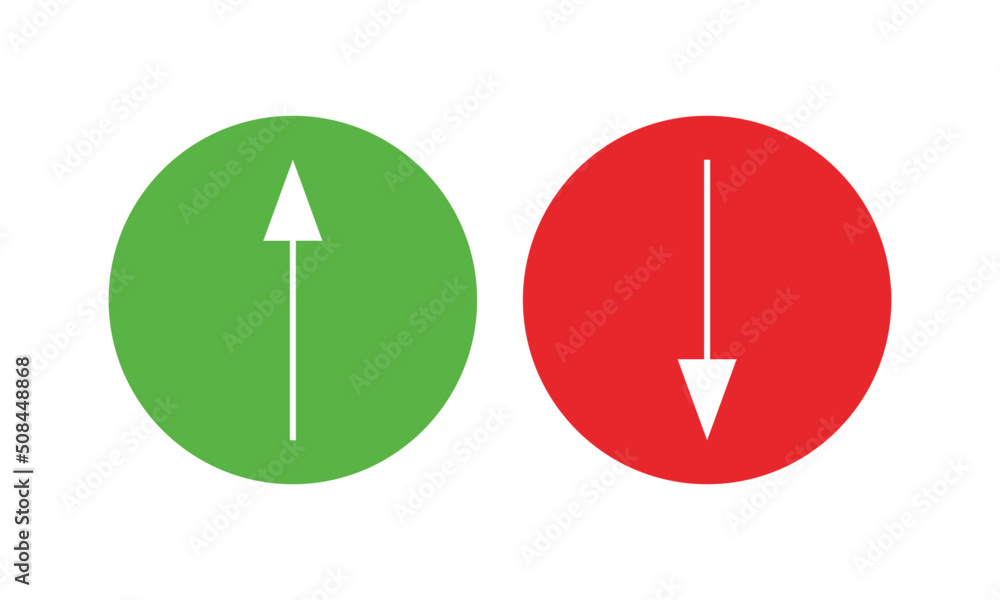 Simple arrow up down circular icon sign design vector. Cryptocurrency, stock and forex investment trading analysis. Simple arrow up down circular icon sign design vector. Cryptocurrency, stock and forex investment trading analysis.