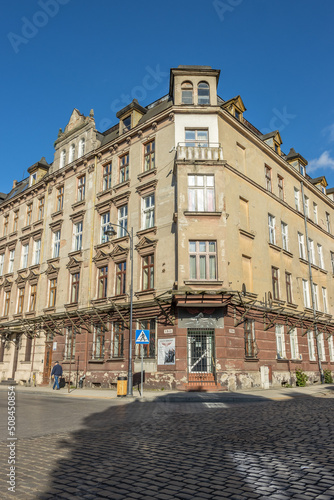 Gdansk, Poland - May 25 2022 "Architecture mix in Gdansk srodmiescie districk"