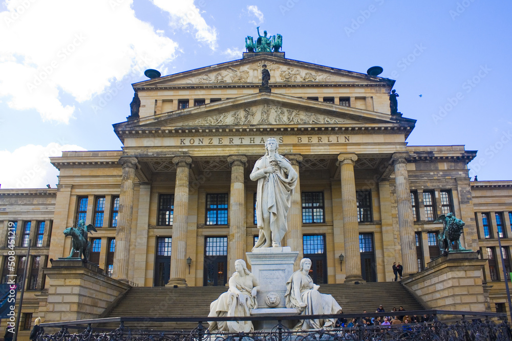 Schiller Monument in front of Concert Hall (Konzerthaus Berlin) in Berlin	