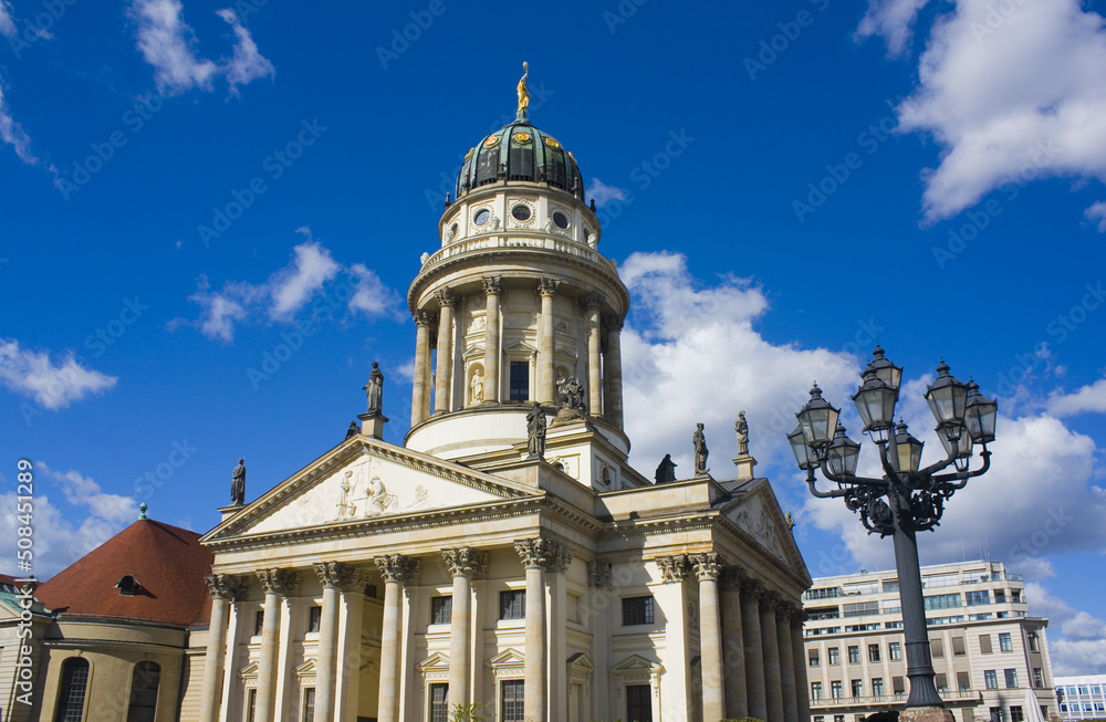 French cathedral on Gendarmenmarkt Square in Berlin French cathedral on Gendarmenmarkt Square in Berlin