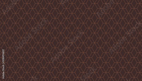 Wallpaper Mural Arabic pattern background. Muslim ornament dark brown tones backdrop.Vector illustration of Islamic texture. Geometric hexagon concept Torontodigital.ca