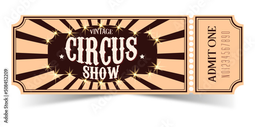 Circus Tickets. Magic Show. Vector illustration